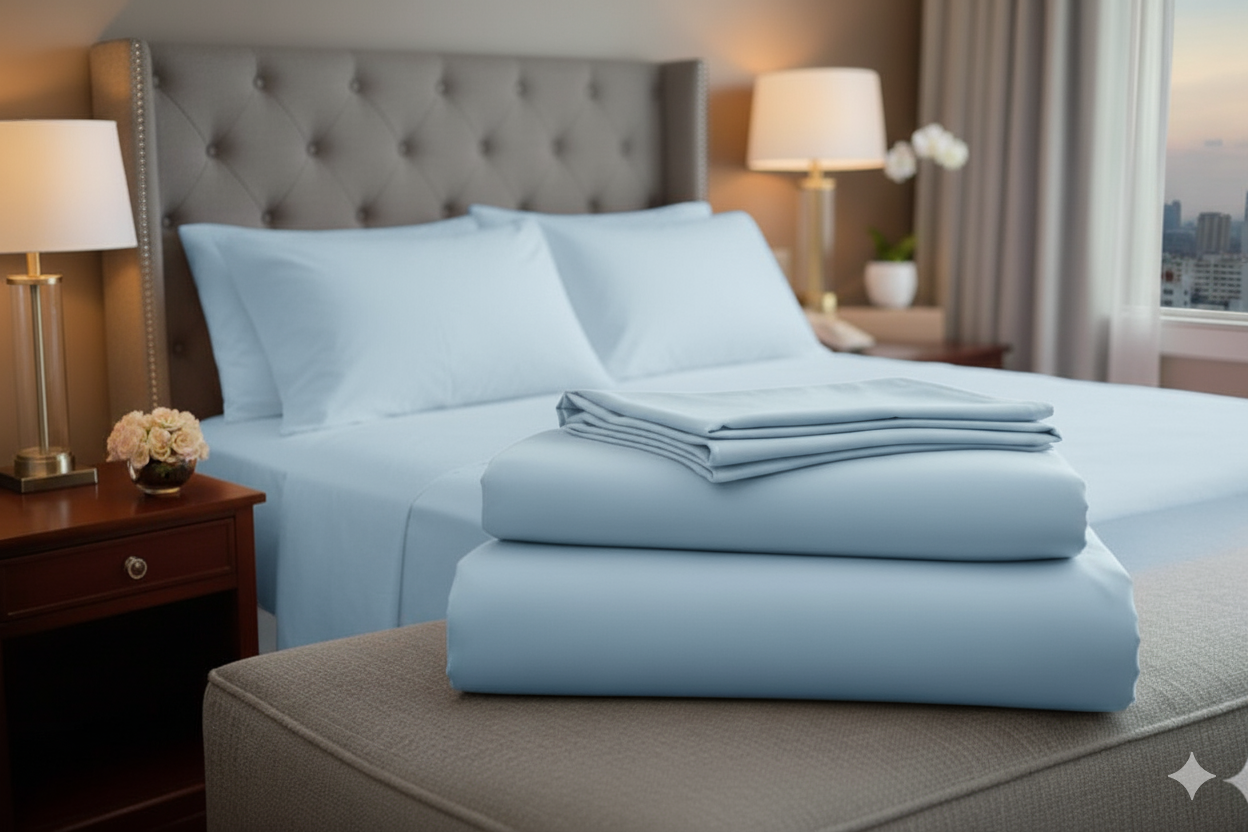 Queen-Size Bed Sheet Set, 100% Organic Cotton