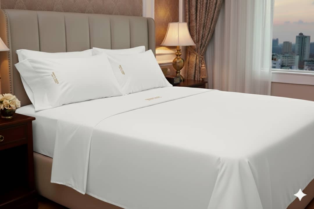 Queen-Size Bed Sheet Set, 100% Organic Cotton