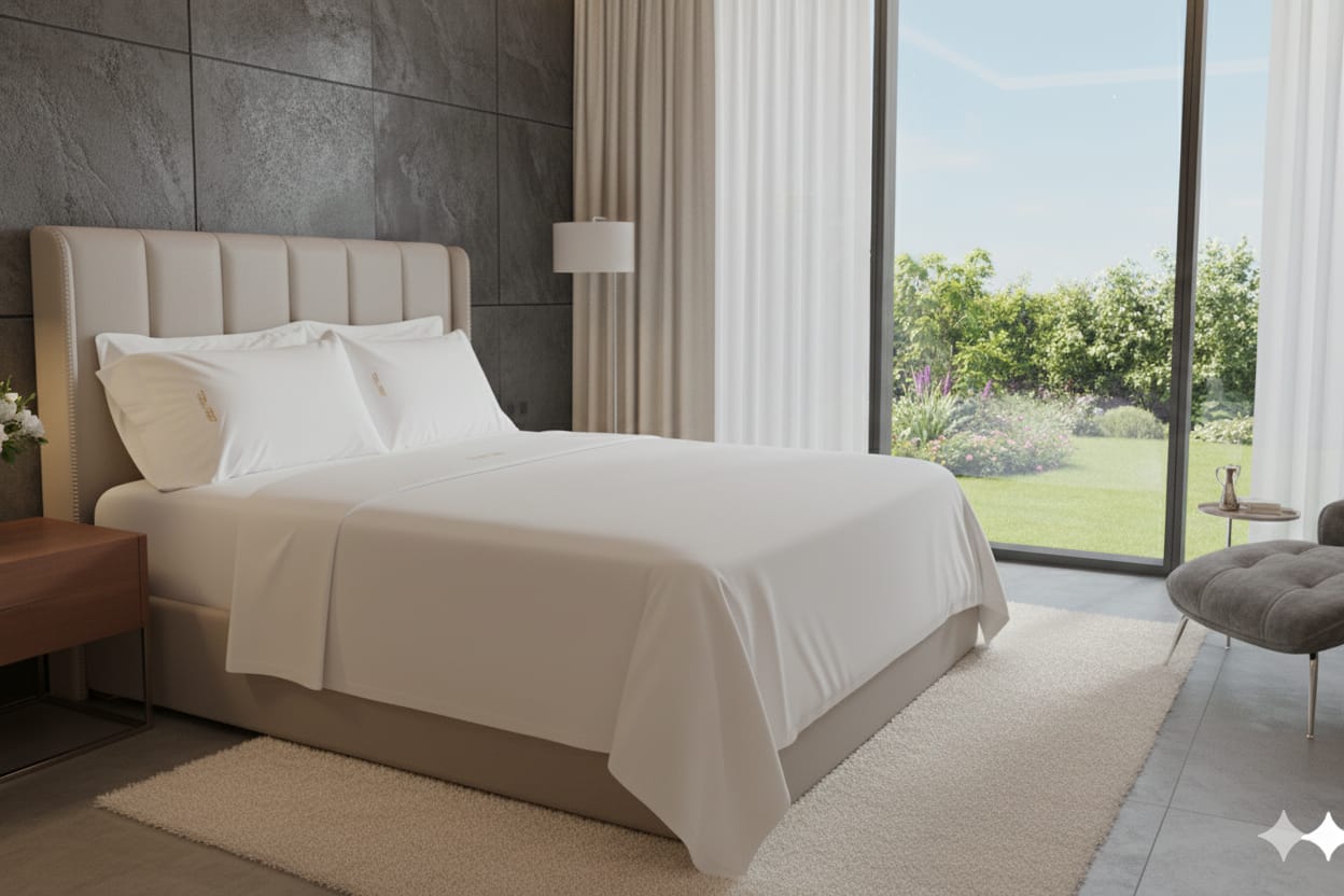 Queen-Size Bed Sheet Set, 100% Organic Cotton