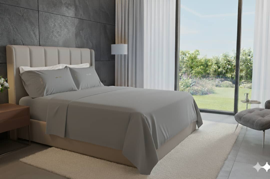 Queen-Size Bed Sheet Set, 100% Organic Cotton